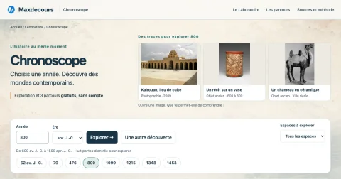 Aperçu de Chronoscope : découverte de l’an 800 et documents illustrés
