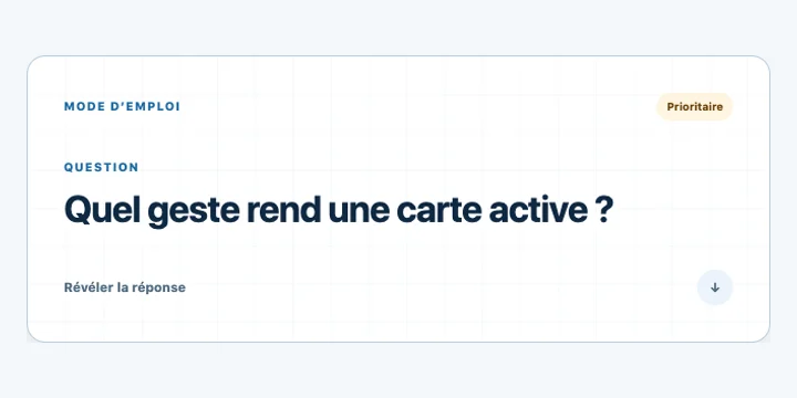 Carte de démonstration Maxdecours : chercher la réponse, la révéler puis choisir la difficulté pour programmer le prochain rappel